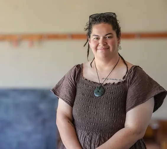 woman standing outside