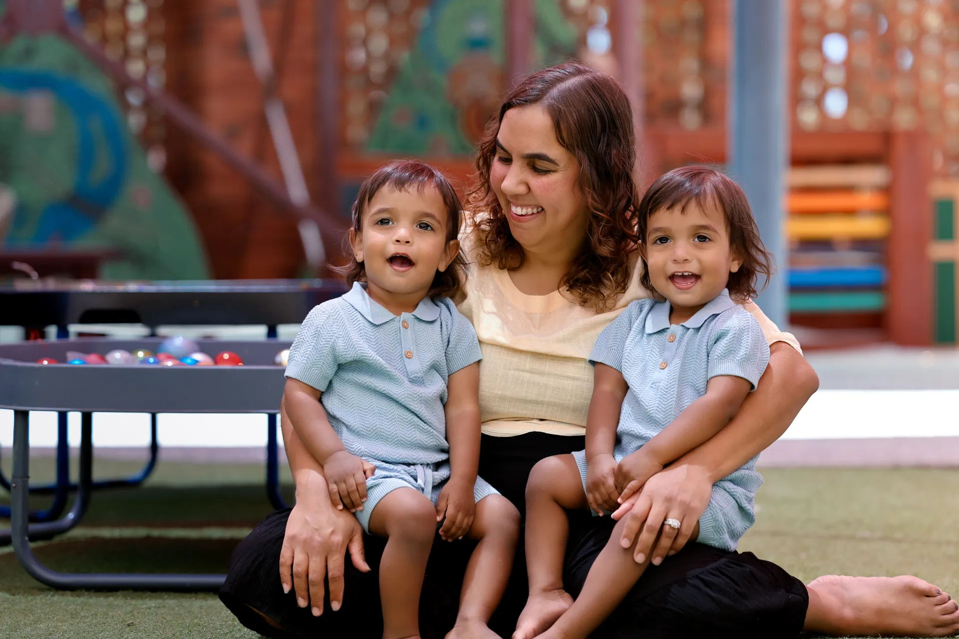 Irene and her twin boys Dalton and Damon