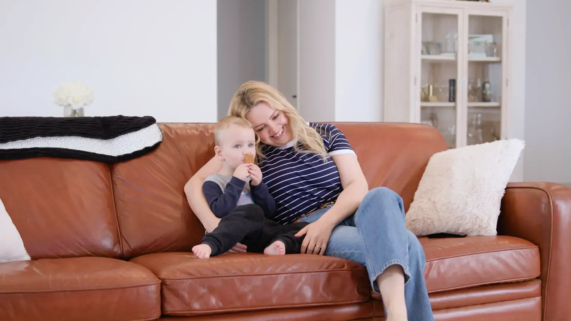 Laura Coates and son Daniel