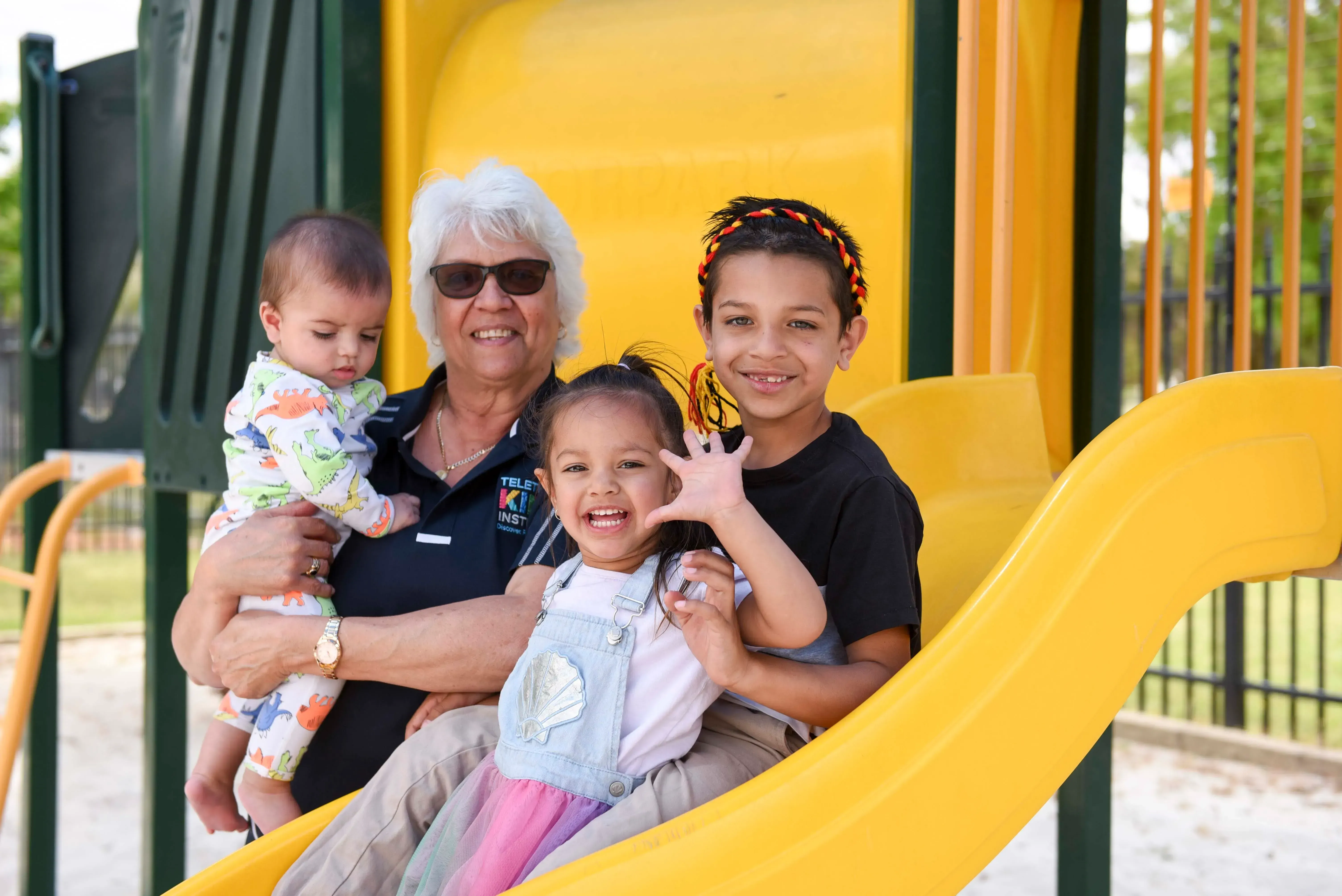 First Nations Family with Telethon Kids Institute Staff